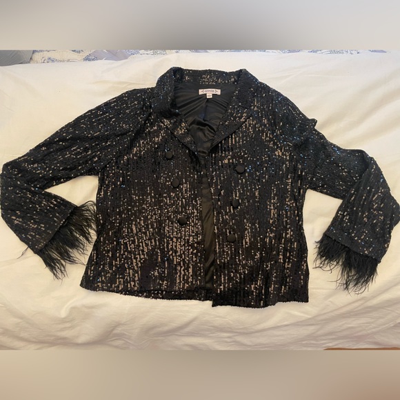 Nanette Lepore Jackets & Blazers - Black sequin blazer, Nanette Lepore, Large